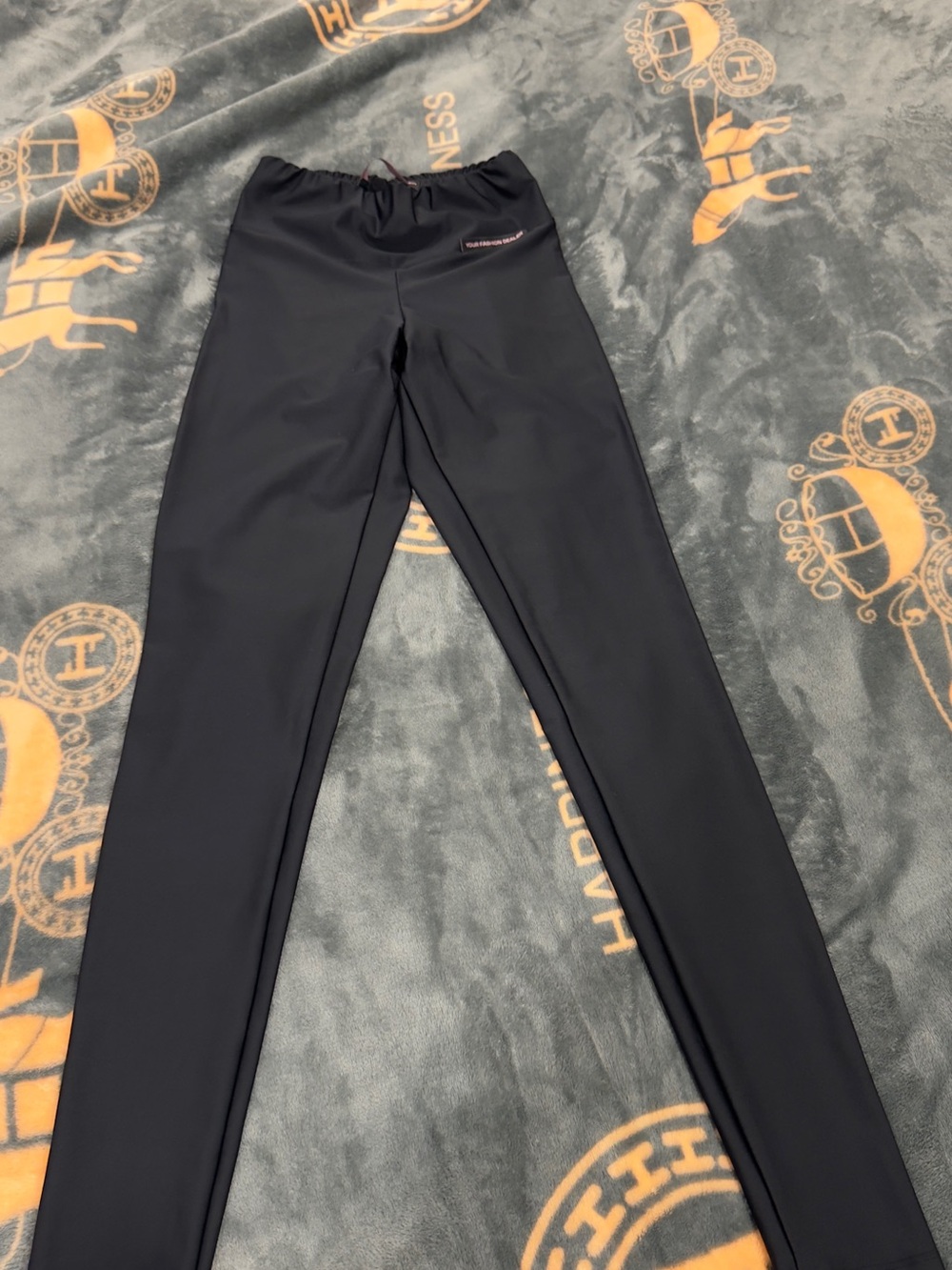Black Women’s Leggings with Elastic Waistband